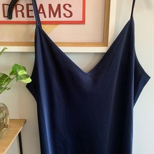 Aritzia Wilfrid Navy Blue Slip Dress size XL Like New Condition